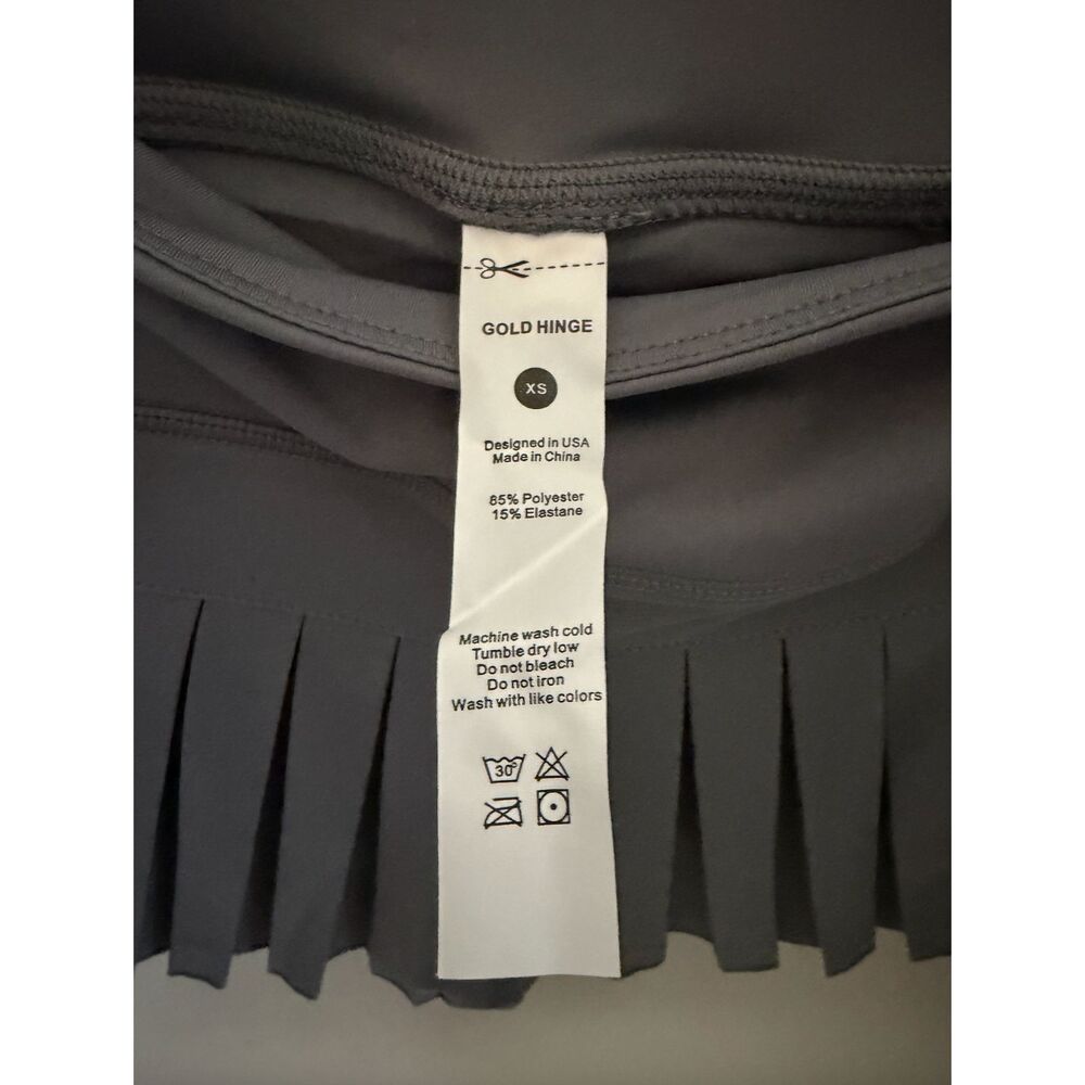 Goldhinge Pleated Skort Gray XS NWT Tennis Pickleball Golf Athletic Skirt - Picture 5 of 6